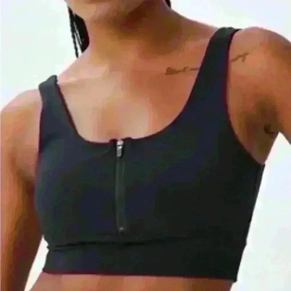 Cotton On Women's Ultimate Zip Front Vestlette Top Black Size Medium NWT